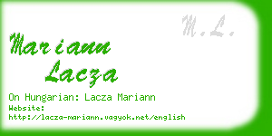 mariann lacza business card